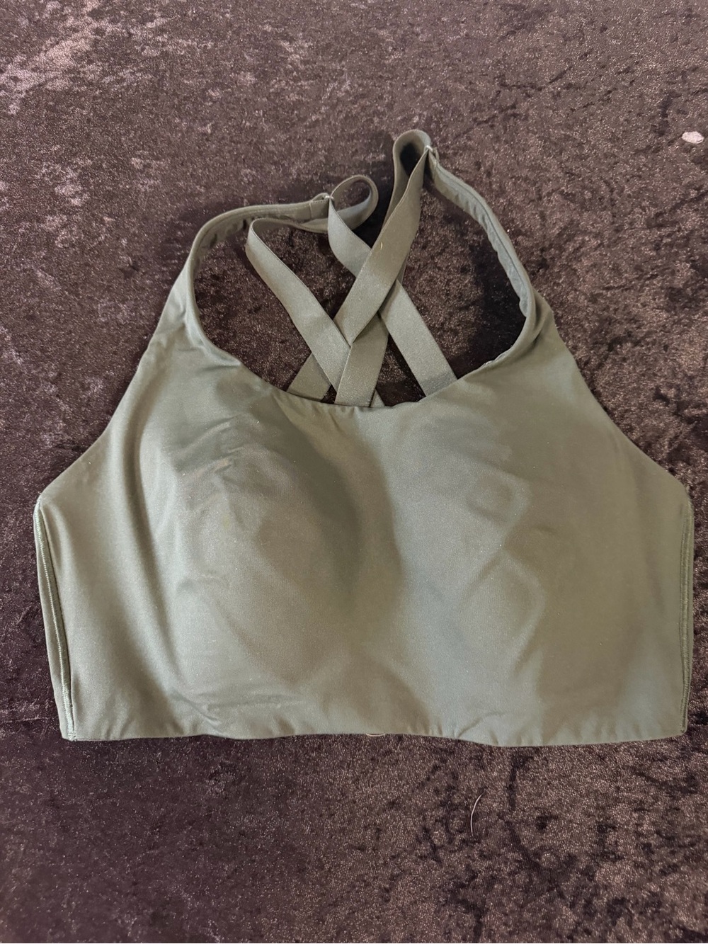 lululemon athletica Energy Sports Bra Size 38DD High Support in Olive Green